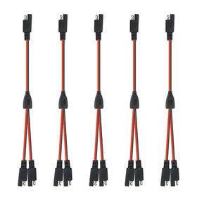 Wgcd-sae-300 Wmycongcong 5 Pcs 30cm 18awg Sae Y Splitter 1 To 2 Connector Quick Releas