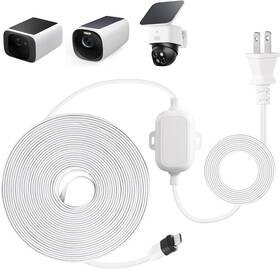 Rx008 Wochel 30ft Power Adapter Designed For Eufy Security Solocam S220/s340/c210 White