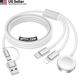 Iw96458 Xiwxi Travel Essentials For Apple Watch Charger Iphone 3 In 1.2m All White