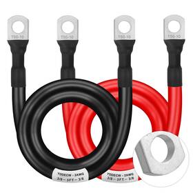 Yddecw 639394776613 Battery Cable 2 Gauge 3ft 2awg Power Inverter Cables 1 Positive And N
