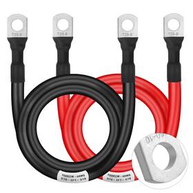 Yddecw 639394776644 Battery Cable 4 Gauge 3ft 4awg Power Inverter Cables 1 Positive And N