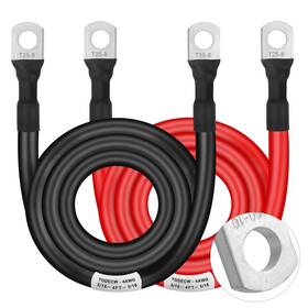 Yddecw 639395256923 Battery Cable 4 Gauge 4ft 4awg Power Inverter Cables 1 Positive And N