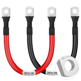 Yddecw 639395257463 Battery Cable 4 Gauge 1ft 4awg Power Inverter Cables 1 Positive And