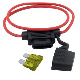Nbhx002bxt-ye20a Zookoto Inline Fuse Holder 20a 16 Awg Gauge Copper Wire Car Auto Blade