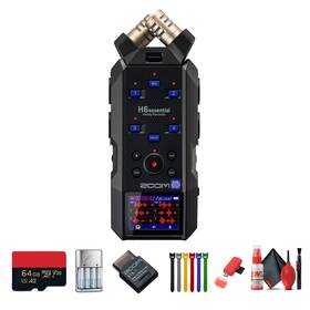 H6essential-ag2-1 Zoom H6essential 6-track 32-bit Audio Recorder Bluetooth Adapter Bundle