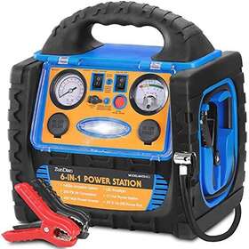 Zundian 731716530870 1800 Amp Battery Jump Starter With Air Compressor Car Tire Inflator Zundian 731716530870 1800 Amp Battery Jump Starter With Air Compressor Car Tire Inflator