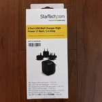 Startech Port Wall Charger High Power 17WATT/ 3.4 Amp USB2PACBK New!. Fixed Price $25.99.
