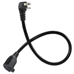 Sparking 90-DEGREE Flat Plug Short Extension Cord 1.5FT Black. Fixed Price $9.95.
