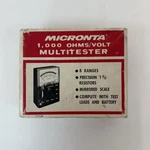 Vintage Micronta 22-027B Multitester 1,000 Ohms/volt Analog Meter Original Box. Fixed Price $10.97.