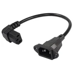 Cerrxian 0.3M Down Angle C13 To C14 Panel Mount Power Cable, 90 Degree Iec.... Fixed Price $14.52.