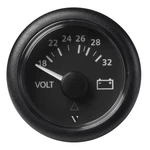 Veratron 52MM (2-1/16") Viewline Voltmeter 18-32V Black Dial & Bezel A2.... Fixed Price $76.50.
