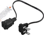 Short Extension Cord 16AWG Right Angled Polarized Us 1-FOOT, Black. Fixed Price $10.85.