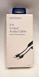 Insignia 9-FOOT Coiled Audio Cable With Premium 3.5MM Connectors Black Nib. Fixed Price $6.97.