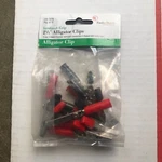 Radio Shack Insulated-grip 2-1/2" Alligator Clips: 5 Red, Black. Fixed Price $10.00.