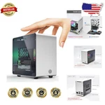 Sleek Silver Pi 5 Case: Aluminum Mini Tower, Rgb Pwm Fan, M.2 Hat Ready. Fixed Price $56.69.
