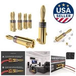 Gold Plated 5 Pair Banana Plugs For Hi-fi Audio Systems Ultimate Connection. Fixed Price $64.99.