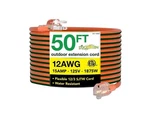 Green Power 50' Indoor/outdoor Extension Cord 12 Awg Orange (GG-14050). Fixed Price $89.49.