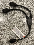 Lot Of Tripp Lite Power Cord Extension Y Splitter Cable P024-18N-13A-2R/18IN. Fixed Price $23.99.