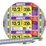 Southwire Armorlite 250FT 12/2 Solid Aluminum Mc Cable Wet Hazard Condition. Fixed Price $190.00.