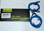 Baiwwa 2-PACK, 3.3FT Usb To Cable, 60W Pd Super Fast Charging Type. Fixed Price $6.00.