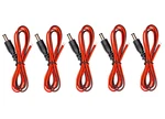 (5) Pack Of 3FT. 2.1MM X 5.5MM Barrel Power Plug To Bare Open Ended Cables. Fixed Price $12.00.