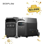 Ecoflow Delta Pro 3 7600WH Portable Power Station With Extra Battery. Fixed Price $4299.00.