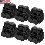6-PACK 2 Port Insulated Multi Tap Connector 3/0-6 Awg Black Electrical Cable. Fixed Price $83.04.