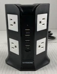 Safemore 8 Ac Outlets 4 Usb Charging Station Power Strip Tower Surge Protector. Fixed Price $11.99.