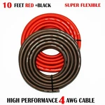 4 Gauge Wire Black/red , Amplifier Power/ground 10 Feet Cable Roll. Fixed Price $19.99.