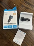 Open Box Anker 3-PORT 67W Car Charger Black. Fixed Price $24.99.