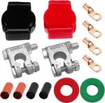 Ampper Military Spec Battery Terminal Top Post Kit With Cover, 4 Copper. Fixed Price $26.10.