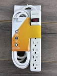 Woods Power Strip With 6 Outlets And Overload Protection 8-FOOT Cord, White.. Fixed Price $18.50.