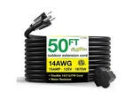 Go Green Power 50' Indoor/outdoor Extension Cord 14 Awg Black (GG-13850BK). Fixed Price $74.49.