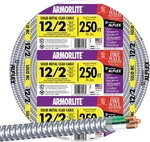 Southwire 68580055 250 Ft 12/2 Solid Cu Mc Lite Cable, Aluminum. Fixed Price $214.95.