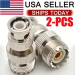 2X Bnc Plug Uhf PL-259 SO239 Female Rf Coaxial Adapter Cable Connector. Fixed Price $8.99.