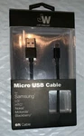 Just Wireless 6 Micro Usb Charging Cable Black. Fixed Price $6.00.