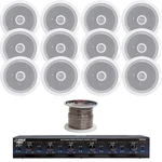 Pyle 6.5" 250W In-ceiling System,speaker WIRE,6-CHANNEL Selector. Fixed Price $509.49.