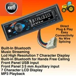 Kioti Tractor Plug & Play Stereo Radio Am Fm Bluetooth CK30 CK10SE, CK3510SE. Fixed Price $99.98.