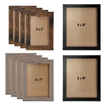 Megachef 10 Piece Assorted Wood Picture Frame Set In Black And Brown. Fixed Price $84.05.
