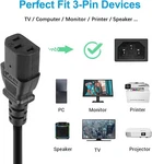 Cables In Lot; 3-PRONG 6FT. Ac Power Cord Isheng SP-305B 10A 125V 1250W. Fixed Price $14.90.