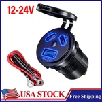 Dual PD+QC3.0 Port Usb Car Fast Charger Cigarette Lighter Socket Power Plug Kit. Fixed Price $14.49.