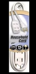 Set Of 3! Coleman Extension Cord Cable 12FT. 16-2 White Indoor Cube Tap. Fixed Price $12.60.