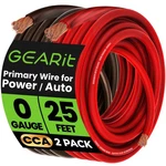 Gearit Gauge 25' 50' Cca Amplifier Power Ground Wire, Black/blue/red.. Fixed Price $66.95.