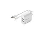 Belkin WCE001DQ1MWH White Boost Dual Usb-a Wall Charger 24W + To. Fixed Price $88.75.