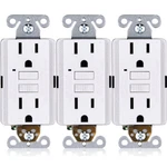 15A Gfci Outlets 3-PACK Etl Listed, Non-tamper-resistant Gfi White. Fixed Price $52.00.