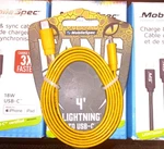 New Mobilespec 6' Charge & Sync Cables (MBS06903) 4FT Fang Usb-c-iphone. Fixed Price $11.22.