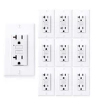 10PCK Faith GLS-20A-WH-10 20AMP 125VOLT Gfci Outlet Gfi Receptacle. Fixed Price $52.24.