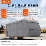 Vevor 22-24 Ft Rv! Waterproof 4-LAYER Travel Trailer Cover-windproof Rip-stop Ti. Fixed Price $159.95.