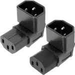 Dkardu Iec C14 To C13 Female 90 Degree Down Up Right Angled Power Black. Fixed Price $14.92.