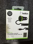 Belkin Iphone Car Charger. Fixed Price $25.99.